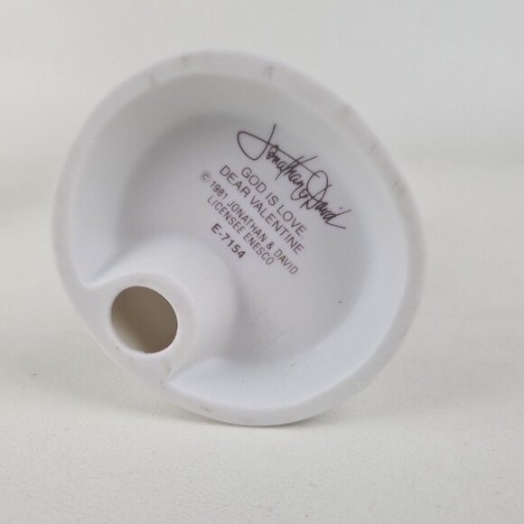 Precious Moments E-7154 Girl Holding Heart God Is Love Dear Valentine Retired - Picture 5 of 6